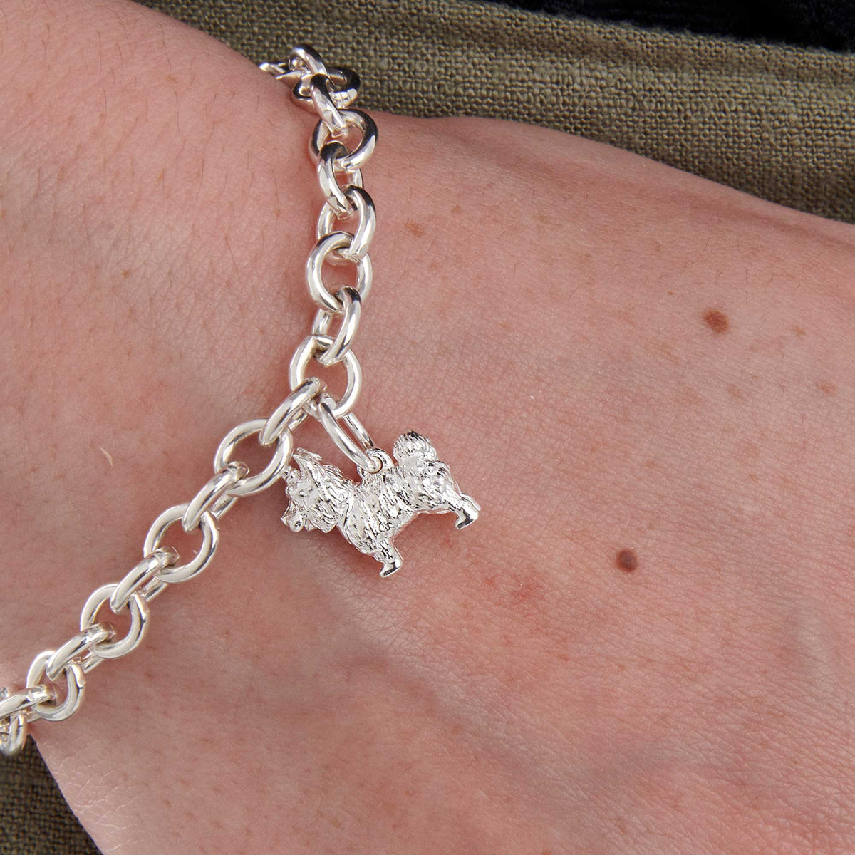 yorkshire terrier silver dog charm bracelet scarlett jewellery brighton uk