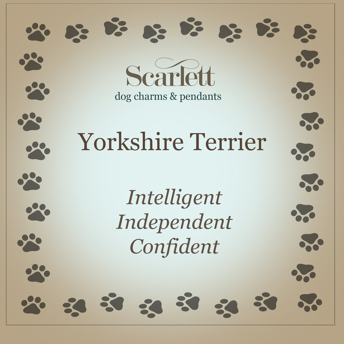 Yorkshire Terrier Silver Dog Charm Bracelet